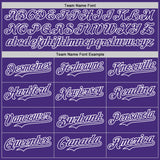 Custom Purple-White Classic Vertical Stripe Fluid Liquid Texture Authentic Baseball Jersey