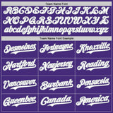 Custom Purple White-Gray Classic Vertical Stripe Fluid Liquid Texture Authentic Baseball Jersey