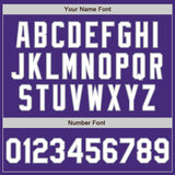 Custom Purple White-Gray Classic Vertical Stripe Fluid Liquid Texture Authentic Baseball Jersey