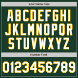 Custom Green White-Gold Classic Vertical Stripe Fluid Liquid Texture Authentic Baseball Jersey