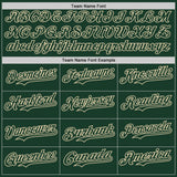 Custom Green Cream-Cream Classic Vertical Stripe Fluid Liquid Texture Authentic Baseball Jersey