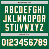 Custom Kelly Green White-Old Gold Classic Vertical Stripe Fluid Liquid Texture Authentic Baseball Jersey