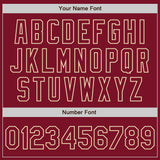 Custom Crimson Cream-Cream Classic Vertical Stripe Fluid Liquid Texture Authentic Baseball Jersey