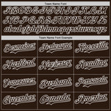 Custom Brown-White Classic Vertical Stripe Fluid Liquid Texture Authentic Baseball Jersey