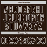 Custom Brown-White Classic Vertical Stripe Fluid Liquid Texture Authentic Baseball Jersey