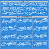 Custom Electric Blue-White Classic Vertical Stripe Fluid Liquid Texture Authentic Baseball Jersey