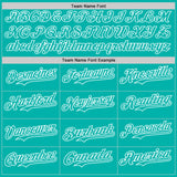 Custom Aqua-White Classic Vertical Stripe Fluid Liquid Texture Authentic Baseball Jersey