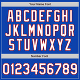 Custom Thunder Blue White-Red Classic Vertical Stripe Fluid Liquid Texture Authentic Baseball Jersey