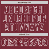Custom Burgundy-White Classic Vertical Stripe Fluid Liquid Texture Authentic Baseball Jersey