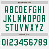 Custom White Kelly Green-Gold Gradient Vertical Stripe Argentina Style Authentic Baseball Jersey