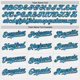 Custom White Sky Blue Pink-Black Gradient Vertical Stripe Argentina Style Authentic Baseball Jersey