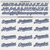 Custom White Gray Teal-Navy Gradient Vertical Stripe Argentina Style Authentic Baseball Jersey