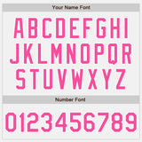 Custom White Pink-Teal Gradient Vertical Stripe Argentina Style Authentic Baseball Jersey