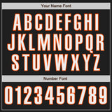 Custom Black White-Orange Classic Color Block Side Panel Stripe Authentic Baseball Jersey