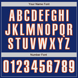 Custom Royal White-Orange Classic Color Block Side Panel Stripe Authentic Baseball Jersey