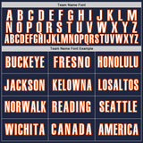 Custom Navy White-Orange Classic Color Block Side Panel Stripe Authentic Baseball Jersey