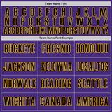 Custom Purple Black-Gold Classic Color Block Side Panel Stripe Authentic Baseball Jersey