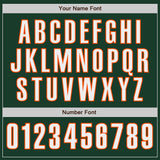 Custom Green White-Orange Classic Color Block Side Panel Stripe Authentic Baseball Jersey