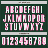 Custom Green White-Pink Classic Color Block Side Panel Stripe Authentic Baseball Jersey