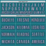 Custom Teal Gray-Navy Classic Color Block Side Panel Stripe Authentic Baseball Jersey