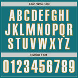 Custom Teal White-Old Gold Classic Color Block Side Panel Stripe Authentic Baseball Jersey