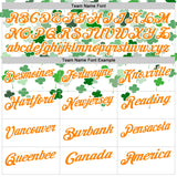 Custom White Bay Orange-Yellow 3D St. Patrick's Day Shamrock Performance Polo Shirt