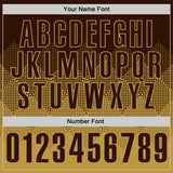 Custom Brown Old Gold 3D Gradient Square Shape Performance Polo Shirt