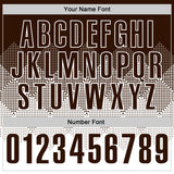 Custom Brown White 3D Gradient Square Shape Performance Polo Shirt