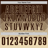 Custom Brown Cream 3D Gradient Square Shape Performance Polo Shirt