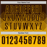 Custom Brown Gold 3D Gradient Square Shape Performance Polo Shirt