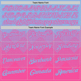 Custom Light Blue Pink 3D Gradient Square Shape Performance Polo Shirt