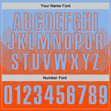 Custom Light Blue Orange 3D Gradient Square Shape Performance Polo Shirt