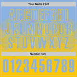 Custom Light Blue Yellow 3D Gradient Square Shape Performance Polo Shirt