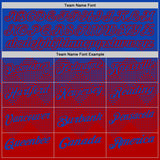 Custom Thunder Blue Red 3D Gradient Square Shape Performance Polo Shirt