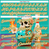 Custom Blue Ice Blue-Bay Orange 3D Floral Leopard Print Flame Skull Bowling Performance Polo Shirt