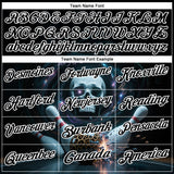 Custom Black White 3D Galaxy Leopard Print Skull Bowling Performance Polo Shirt