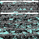 Custom Black Steel Gray Ice Blue-White 3D Pattern Design Splash Performance Polo Shirt