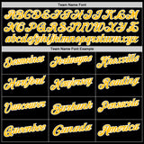 Custom Black Gold-White 3D Pattern Design Yellow Ribbon Bone Cancer Awareness Leopard Pattern Football Performance Polo Shirt