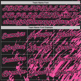 Custom Black-Pink Paint Stroke Grunge Streak Performance Polo Shirt