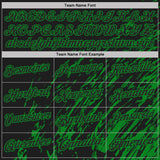 Custom Black-Grass Green Paint Stroke Grunge Streak Performance Polo Shirt