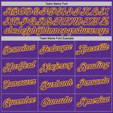 Custom Purple Black-Gold Digital Camo Two Tone Performance Polo Shirt