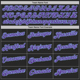 Custom Black Purple Light Blue-Gold Digital Camo Two Tone Performance Polo Shirt