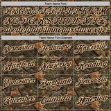 Custom Camo Brown-Cream Camo Woodland Forest Camouflage Salute To Service Performance Polo Shirt