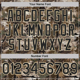 Custom Camo Black Cream-Olive Camo Woodland Forest Camouflage Salute To Service Performance Polo Shirt