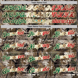 Custom Camo Vintage Mexican Flag Cream-Olive Camo Woodland Forest Camouflage Salute To Service Patriotic Performance Polo Shirt