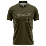 Custom Olive Camo-Black Salute To Service Performance Polo Shirt