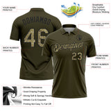 Custom Olive Camo-Black Salute To Service Performance Polo Shirt