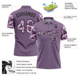 Custom Purple Camo-Black Camo Two Tone Performance Polo Shirt