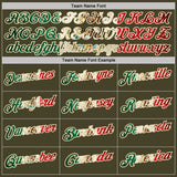 Custom Olive Vintage Mexican Flag-Cream Camo Two Tone Patriotic Performance Polo Shirt