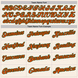 Custom Cream Navy Pinstripe Orange-Green Performance Polo Shirt